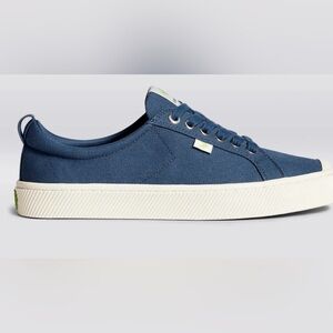 NWT Cariuma Oca Low Top Lace Up Canvas Sneakers Shoes Shadow Blue Unisex W8 M6.5
